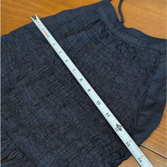 NWT AllSaints Iris Black Cotton Poplin Sleeveless Halter Neck Midi Dress, size 4 - Picture 8 of 10